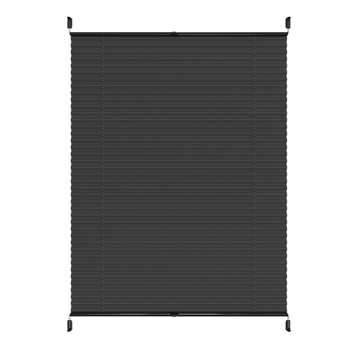 Plisségardin Touch Up & Down Svart 90 x 210 cm